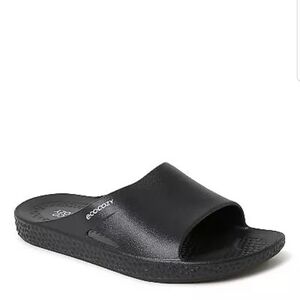 Dearfoams EcoCozy Men's Sustainable Comfort Slide Sandal - BLACK Size 8